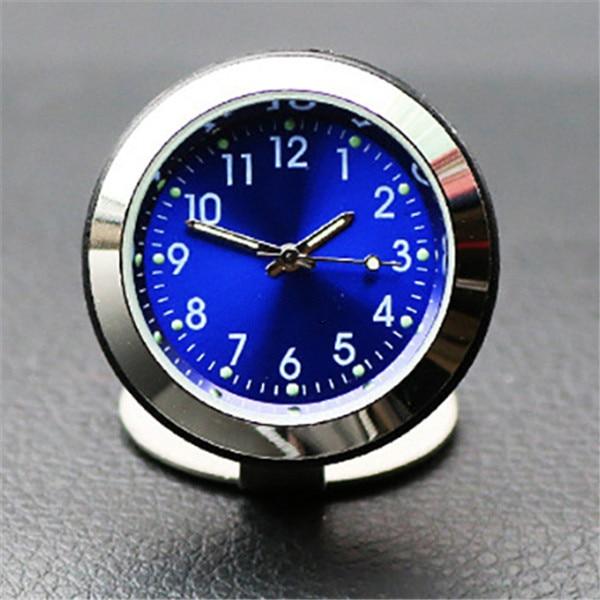 Car Ornament Creative Luminous Clock Thermometer Fashion Automobile Auto Interior Digital Pointer Watch Decoration Accessories