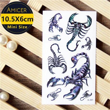 Waterproof Temporary Tattoo sticker 3D Scorpions tattoo Water Transfer fake tattoo flash tattoo for men