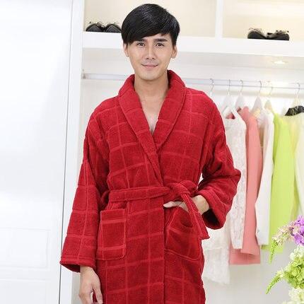 AZO Free terry cotton toweling night gown,men sleepwear men bathrobe hot sale