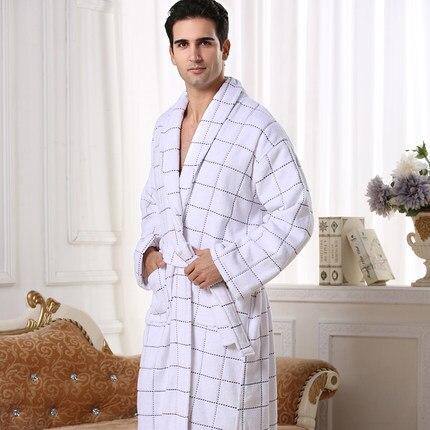 AZO Free terry cotton toweling night gown,men sleepwear men bathrobe hot sale