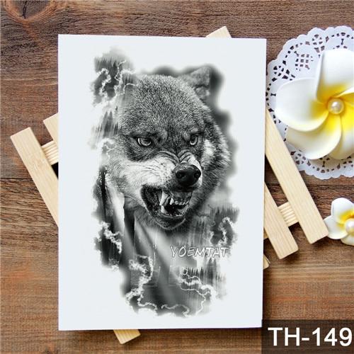 Waterproof Temporary Tattoo Sticker wolf tiger pattern tattoo Water Transfer body art fake tattoo for women men
