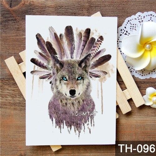 Waterproof Temporary Tattoo Sticker wolf tiger pattern tattoo Water Transfer body art fake tattoo for women men
