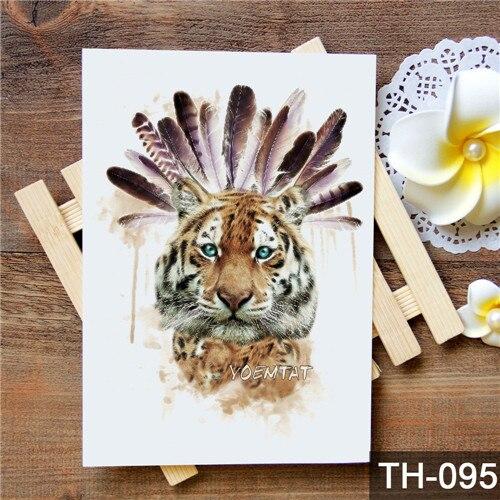 Waterproof Temporary Tattoo Sticker wolf tiger pattern tattoo Water Transfer body art fake tattoo for women men
