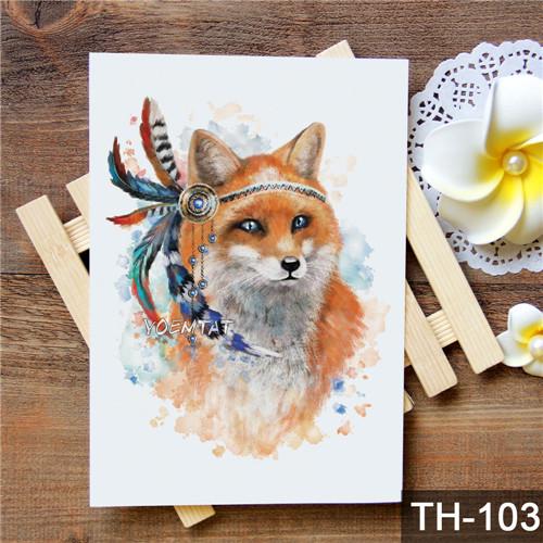 Waterproof Temporary Tattoo Sticker wolf tiger pattern tattoo Water Transfer body art fake tattoo for women men