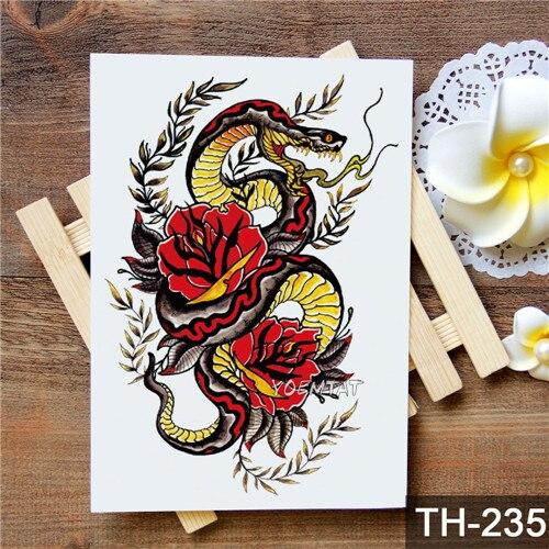 Waterproof Temporary Tattoo Sticker wolf tiger pattern tattoo Water Transfer body art fake tattoo for women men
