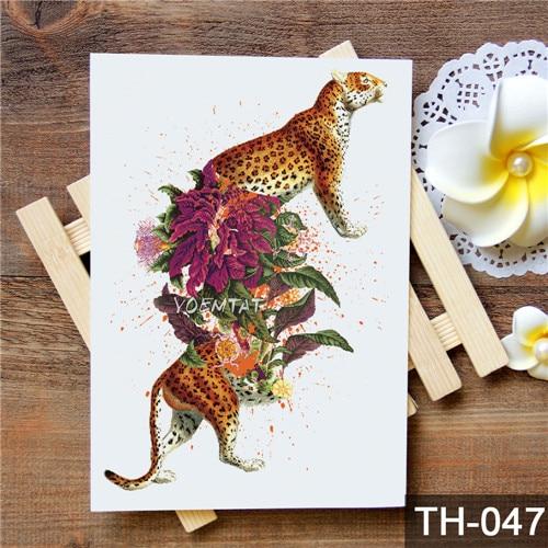 Waterproof Temporary Tattoo Sticker wolf tiger pattern tattoo Water Transfer body art fake tattoo for women men