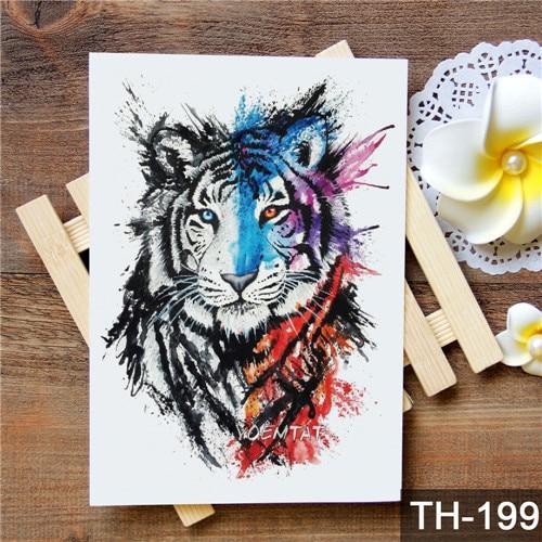 Waterproof Temporary Tattoo Sticker wolf tiger pattern tattoo Water Transfer body art fake tattoo for women men
