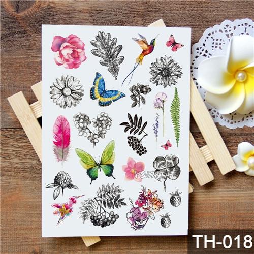 Waterproof Temporary Tattoo Sticker Watercolor Cute little animal pattern tattoo Water Transfer body art fake tattoo