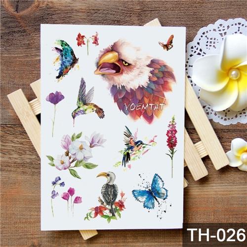 Waterproof Temporary Tattoo Sticker Watercolor Cute little animal pattern tattoo Water Transfer body art fake tattoo