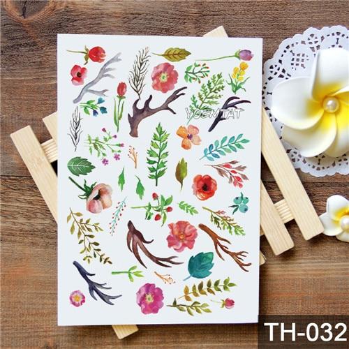 Waterproof Temporary Tattoo Sticker Watercolor Cute little animal pattern tattoo Water Transfer body art fake tattoo