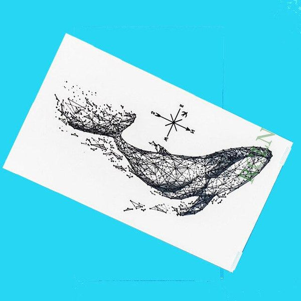 Waterproof Temporary Tattoo fox wolf wolves whale owl geometric animal tatto flash tatoo fake tattoos for girl women man kid 7