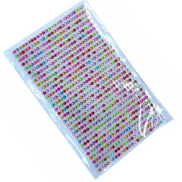Acrylic Tattoo 750 Pcs/set 3mm Diy Decal Art Crystal Diamond Bling Rhinestone Self Adhesive Stickers for  Phone Case Decoration