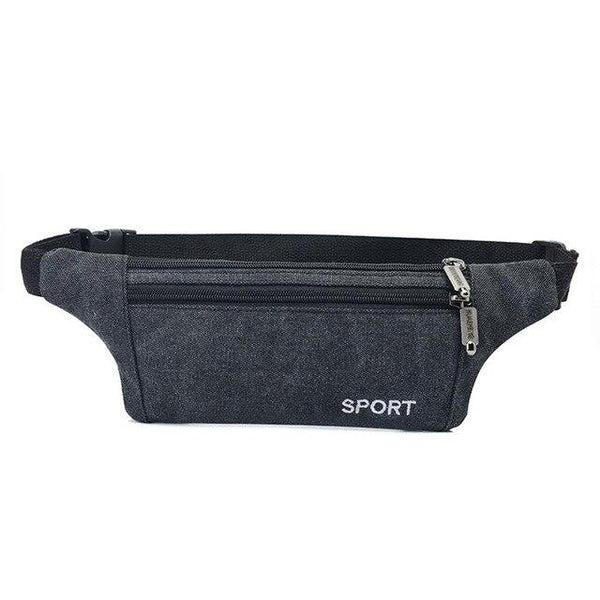 Men Running Waist Bag Jogging Cycling Hiking Canvas  Sports Bags Fitness Accessories
