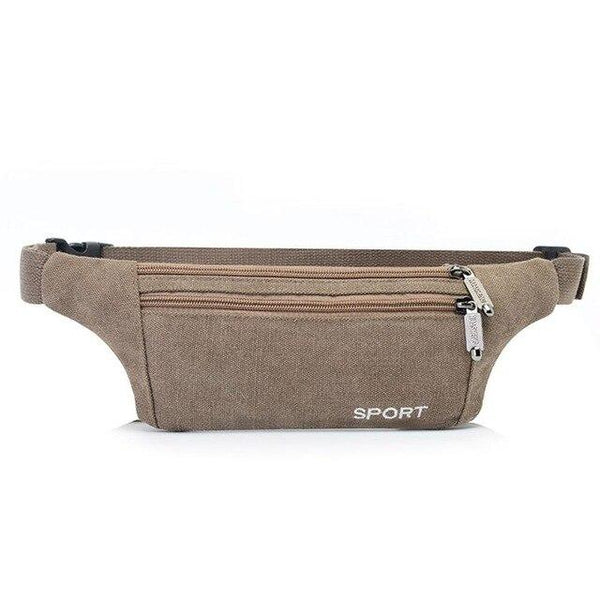 Men Running Waist Bag Jogging Cycling Hiking Canvas  Sports Bags Fitness Accessories