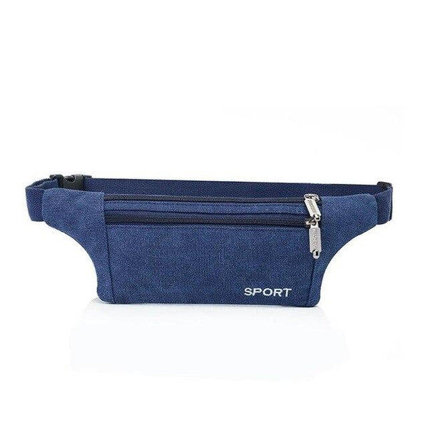 Men Running Waist Bag Jogging Cycling Hiking Canvas  Sports Bags Fitness Accessories