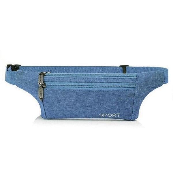 Men Running Waist Bag Jogging Cycling Hiking Canvas  Sports Bags Fitness Accessories