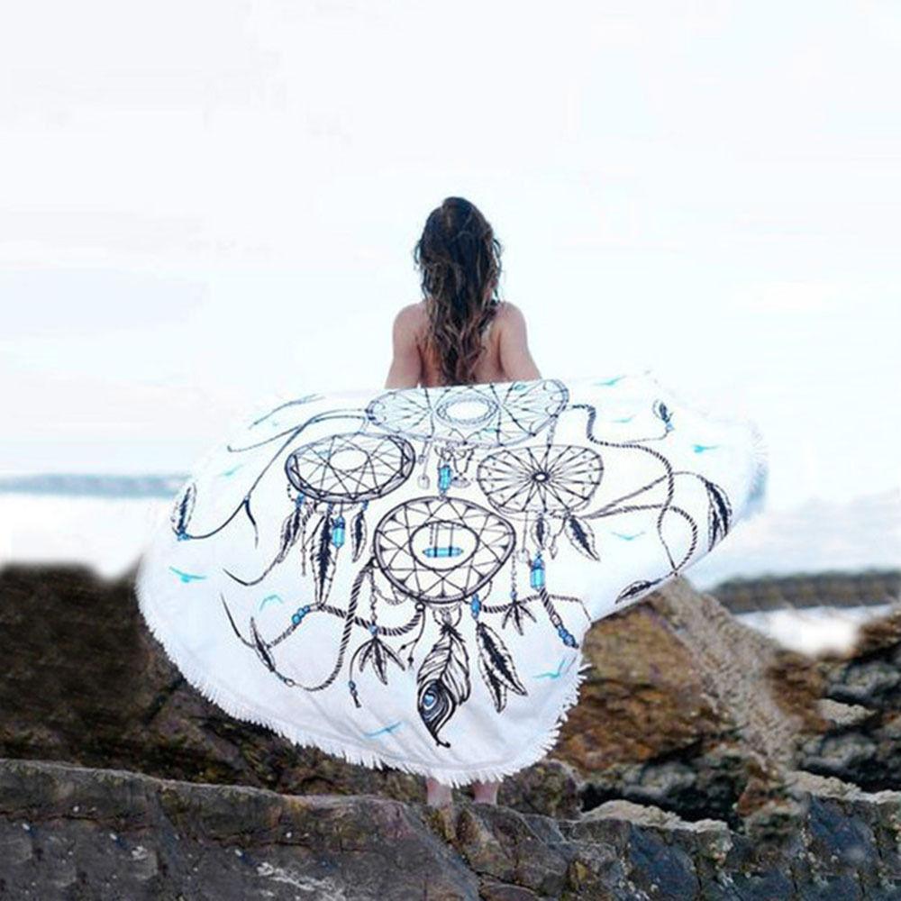 Mandala Round Beach Tapestry Throw Yoga Mat Towel Indian Blanket Fitness Equipment Accessories
