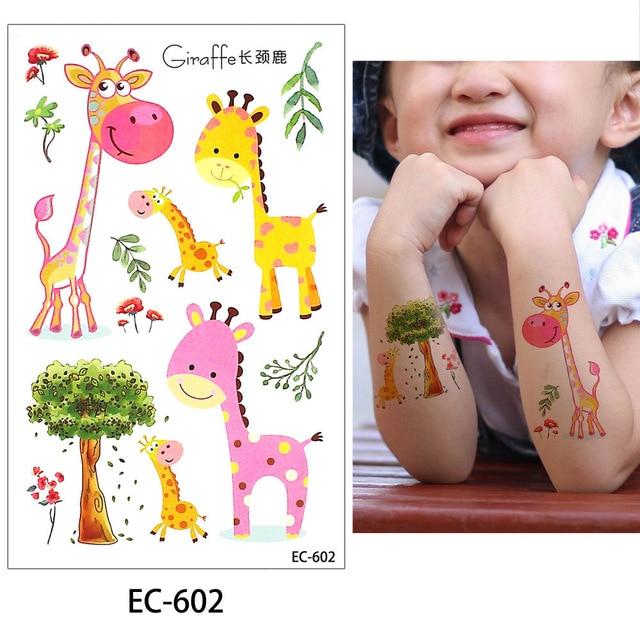 glaryyears 20 Designs 1 Sheet Children Animal Tattoo EC Temporary Cute Cartoon Fox Raccoon Image Tattoo Sticker for Body Art New