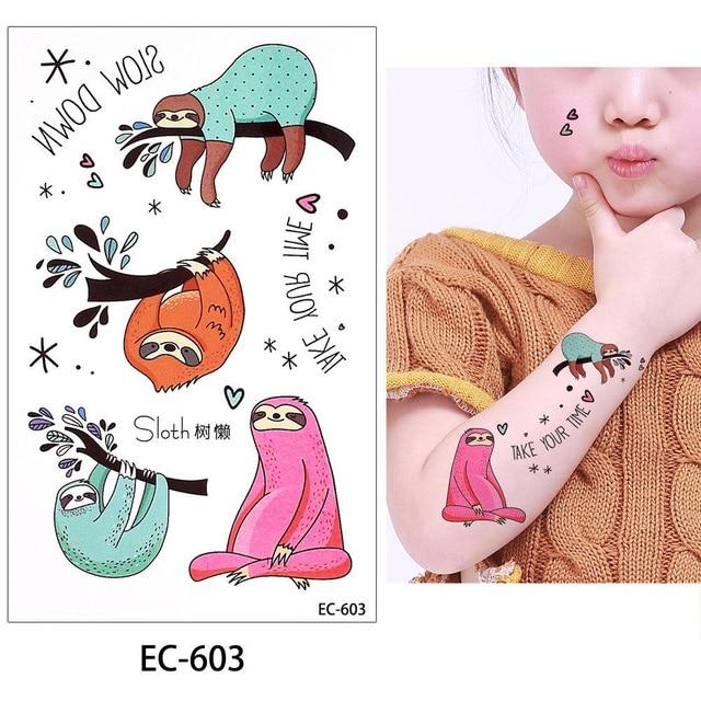 glaryyears 20 Designs 1 Sheet Children Animal Tattoo EC Temporary Cute Cartoon Fox Raccoon Image Tattoo Sticker for Body Art New