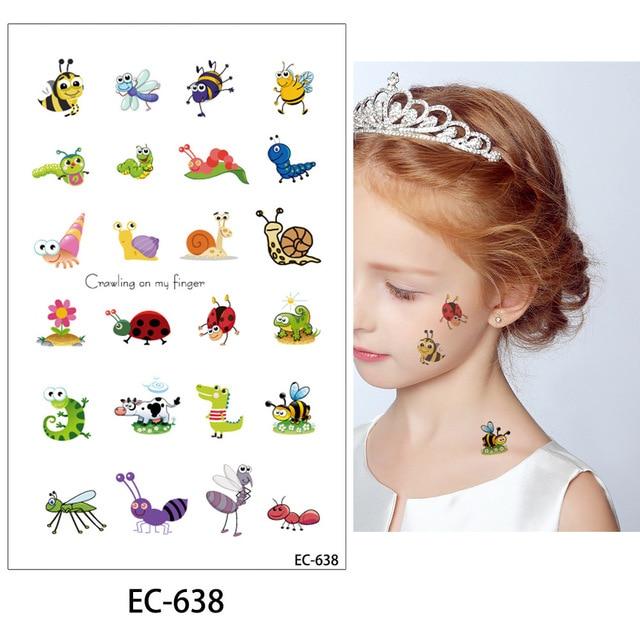 glaryyears 20 Designs 1 Sheet Children Animal Tattoo EC Temporary Cute Cartoon Fox Raccoon Image Tattoo Sticker for Body Art New