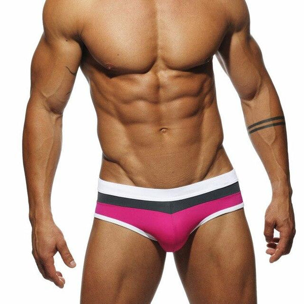 Hot! 2018 New Swimwear Men low Waist Sexy Mens Swim Briefs Patchwork Men's swimming trunks Beach Shorts Swimsuit Men Gay