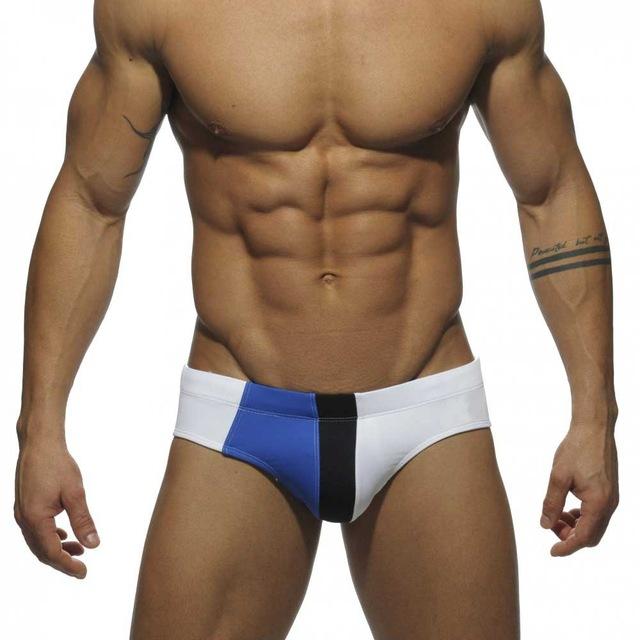 Hot! 2018 New Swimwear Men low Waist Sexy Mens Swim Briefs Patchwork Men's swimming trunks Beach Shorts Swimsuit Men Gay