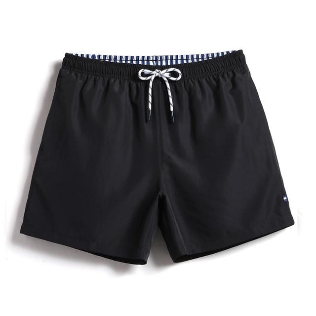 Mens swimwear sexy white board shorts beach surfing sweat mesh liner men swimsuits bathing suits plavky solid color navy blue