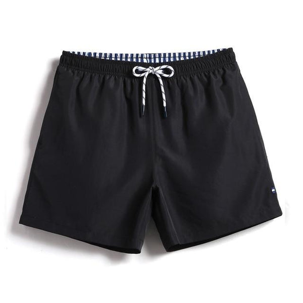 Mens swimwear sexy white board shorts beach surfing sweat mesh liner men swimsuits bathing suits plavky solid color navy blue