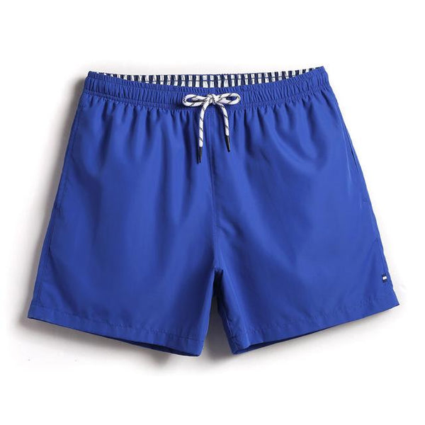 Mens swimwear sexy white board shorts beach surfing sweat mesh liner men swimsuits bathing suits plavky solid color navy blue
