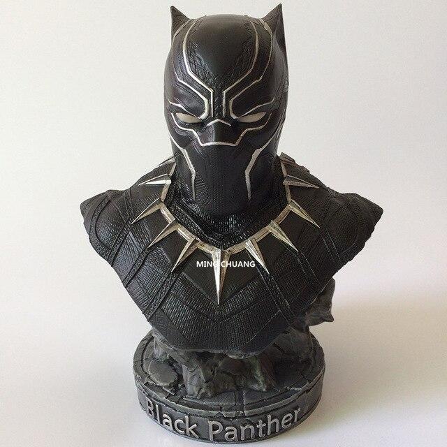 Statue Avengers Superhero Black Panther Bust King Wakanda T'Challa 1:4 Half-Length Photo Or Portrait Resin Action Figure Toy W33