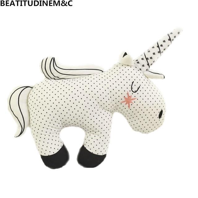 Nordic Style Rabbit Unicorn Bear Pillow Cushion Toys, Cotton Animal Plush Toys, Children's Toys, Baby Room Decoration