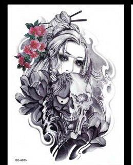 1pc hot sale Black Wolf with Feather Dreamcatcher Cat owl Cool Beauty arm big Tatoo Waterproof Temporary Tattoo Stickers 21*15cm