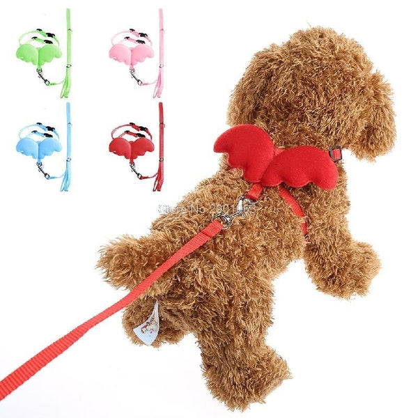 3Sizes Adjustable Angle Wing Pet Dog Cat Rabbit Ferret Pig Harness Leash Lead Strap Nylon Cute