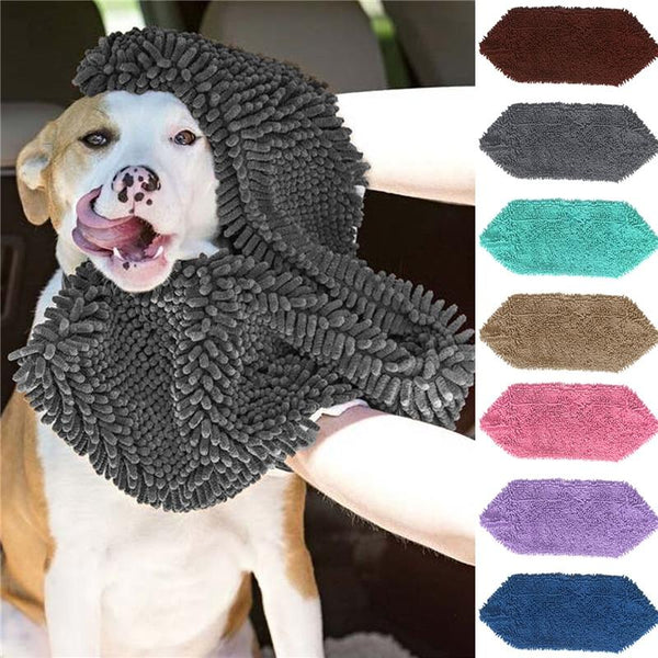 80x35cm Ultra-Absorptive Soft Absorbent Microfiber for The Large Pet Dog Cat Absorbent Bathrobes Suction Bath Quick Drying Towel