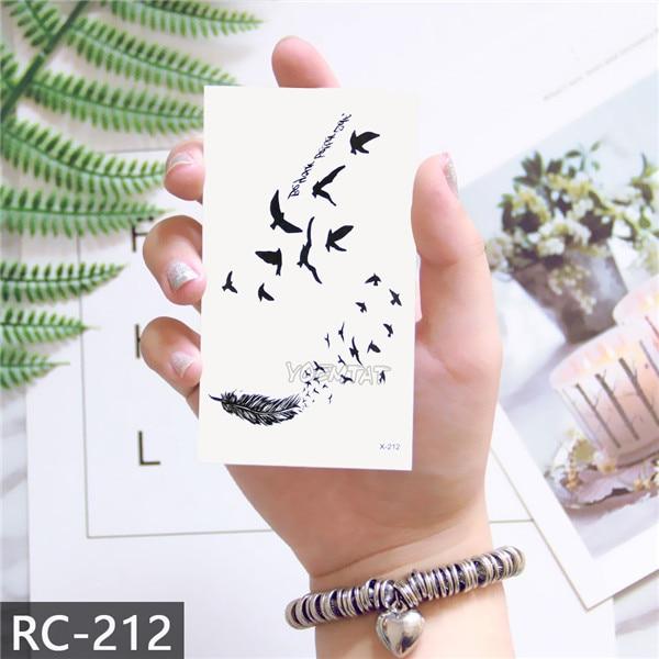 Waterproof Temporary Tattoos ocean feather Wave Mountain flash glitte Tattoo stickers body art for men translated tattoo sleeve