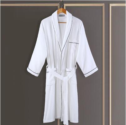 100% Cotton Robe de soiree Kimono men Bathrobe men Peignoir homme Hotels Winter thick