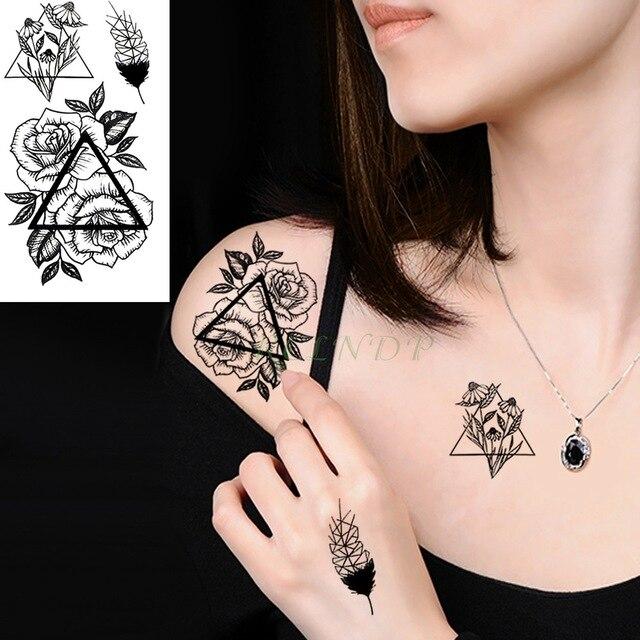 Waterproof Temporary Tattoo fox wolf wolves whale owl geometric animal tatto flash tatoo fake tattoos for girl women man kid 7