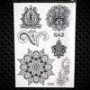 25 Styles Sexy Lace Black Henna Temporary Tattoo Sticker Women Hand Jewelry Tatoo Paste Waterproof Fake Body Art Tattoo Stickers