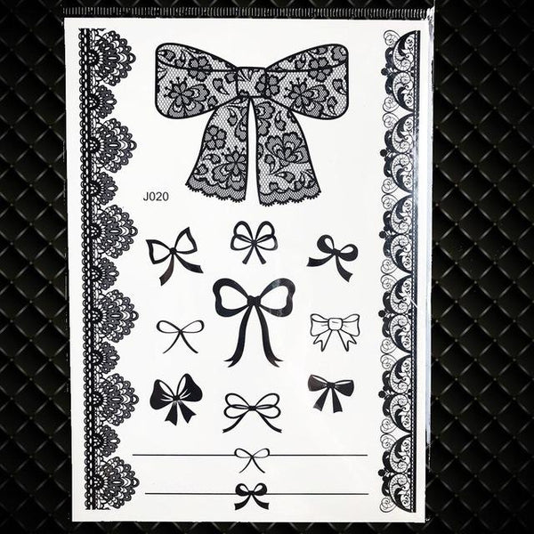 25 Styles Sexy Lace Black Henna Temporary Tattoo Sticker Women Hand Jewelry Tatoo Paste Waterproof Fake Body Art Tattoo Stickers