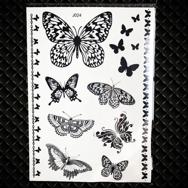 25 Styles Sexy Lace Black Henna Temporary Tattoo Sticker Women Hand Jewelry Tatoo Paste Waterproof Fake Body Art Tattoo Stickers