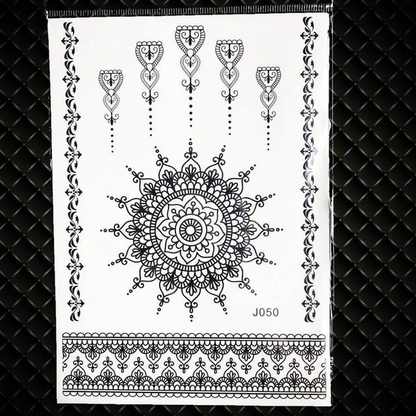 25 Styles Sexy Lace Black Henna Temporary Tattoo Sticker Women Hand Jewelry Tatoo Paste Waterproof Fake Body Art Tattoo Stickers