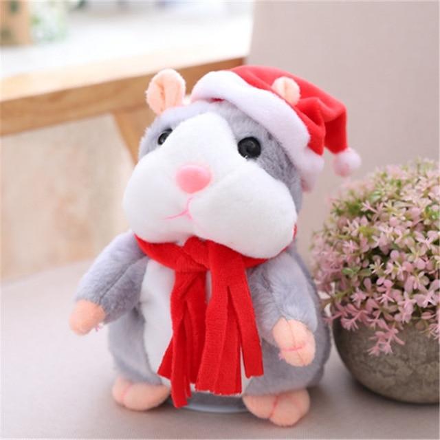 Talking Hamster Mouse Pet Christmas Toy Speak Talking Sound Record Hamster Educational Plush Toy for Children Christmas Gift