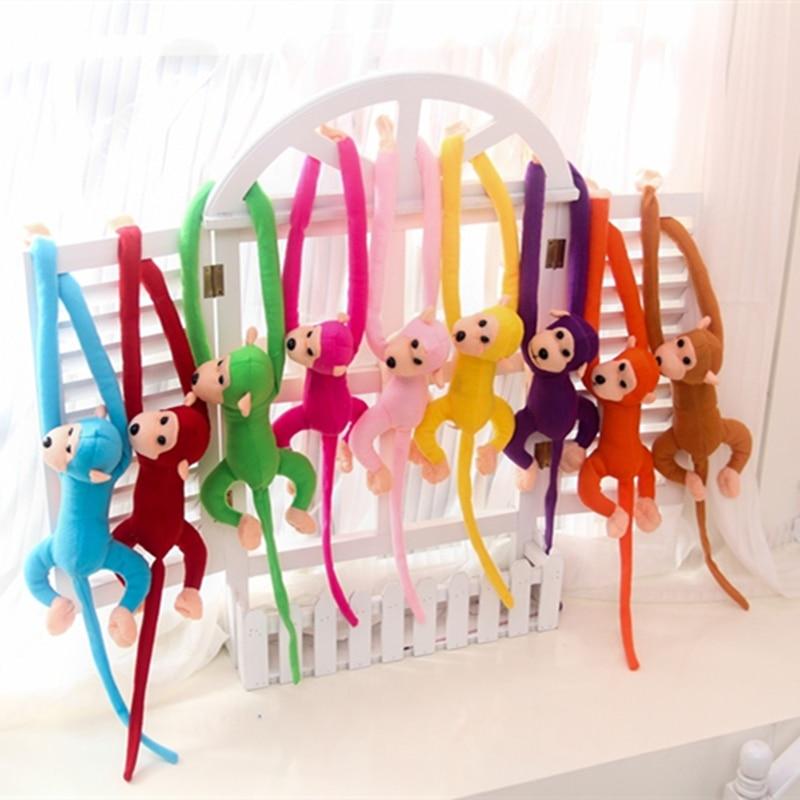 1 pcs 70CM Hanging Long Arm Monkey from arm to tail Plush Baby Toys colorful Doll Kids Gift