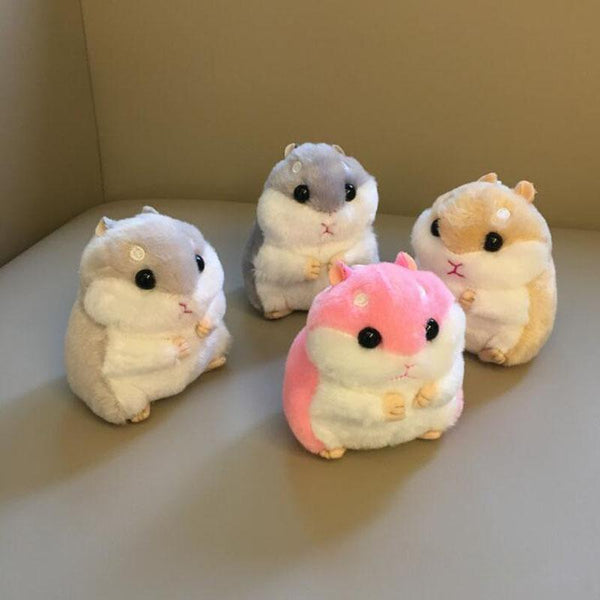 10cm Cute Plush Toys New cute soft plush hamster doll jewelry bag key pendant grasping machine plush hamster doll G0116