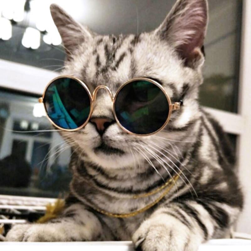 Fashion Cool Cat Glasses Pet Dog Eye Protection Sunglasses Puppy Kitty Photo Props Toy Dog Eyewear Eyeglass  Pet Accessories