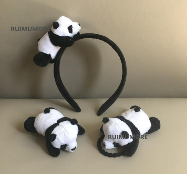 FULL ALL Designs , New HOT 3cm Little Plush toys FOR Hair Band , Hair TIE , Kid's Party Gift Panda Plush Stuffed toys