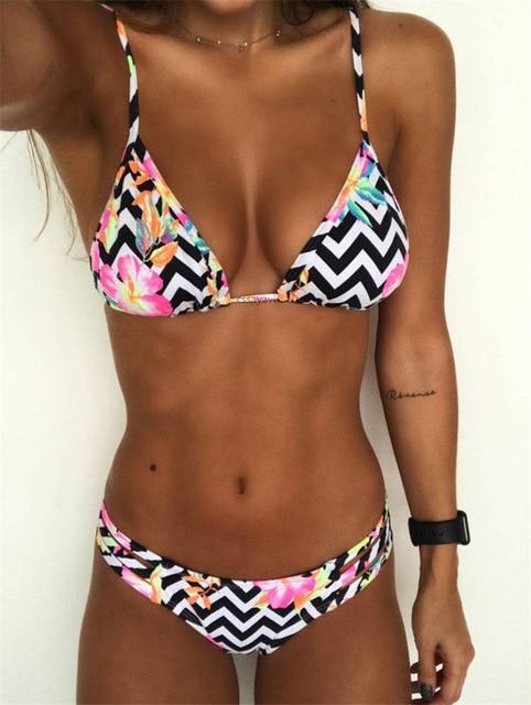 Floral print bikinis 2018 new swimwear women swimsuit beach bathing suit maillot de bain femme biquini sexy brazilian bikini set