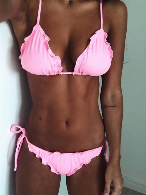 Floral print bikinis 2018 new swimwear women swimsuit beach bathing suit maillot de bain femme biquini sexy brazilian bikini set