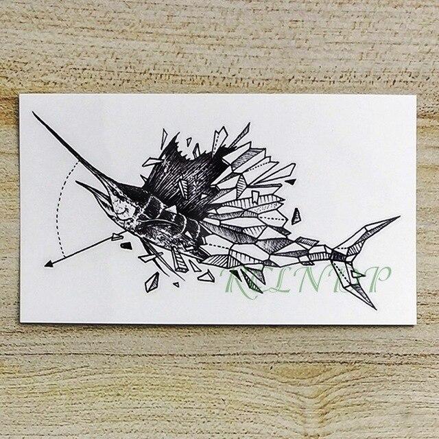 Waterproof Temporary Tattoo fox wolf wolves whale owl geometric animal tatto flash tatoo fake tattoos for girl women man kid 7