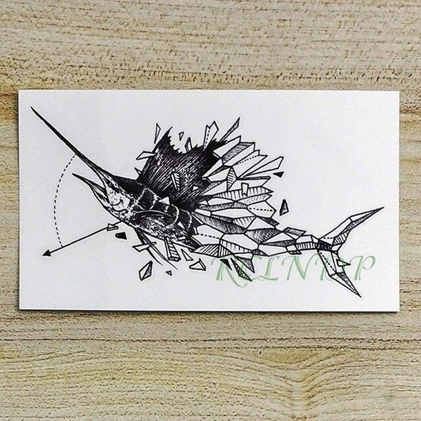 Waterproof Temporary Tattoo fox wolf wolves whale owl geometric animal tatto flash tatoo fake tattoos for girl women man kid 7